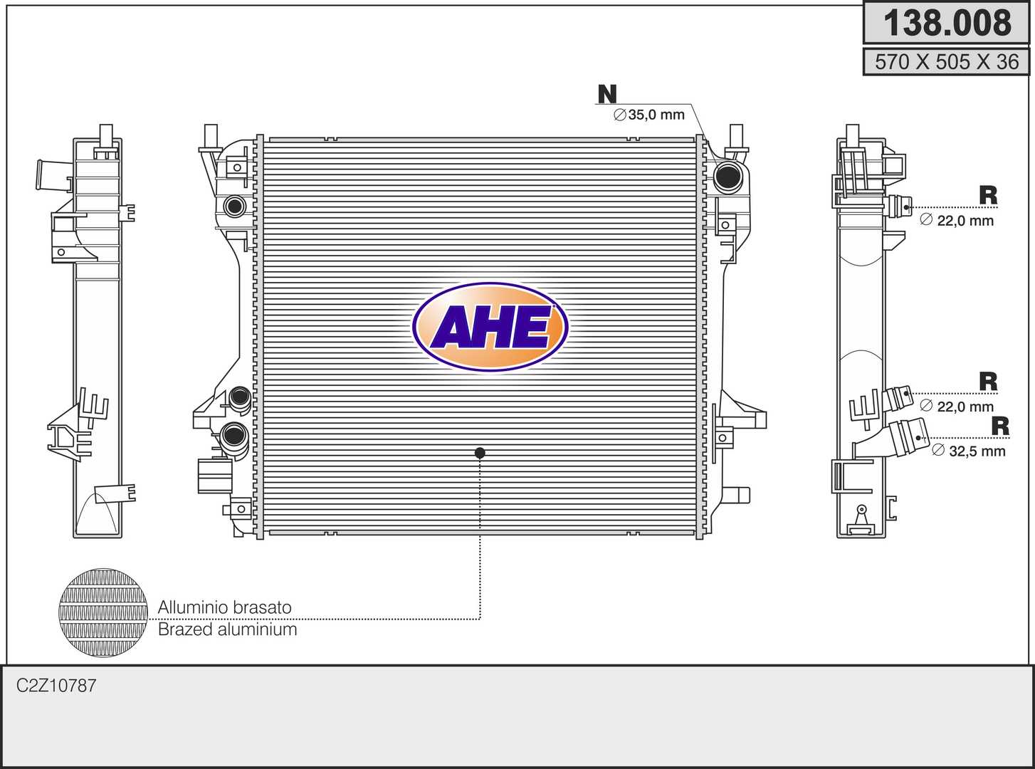 AHE 138.008 Radiatore,...