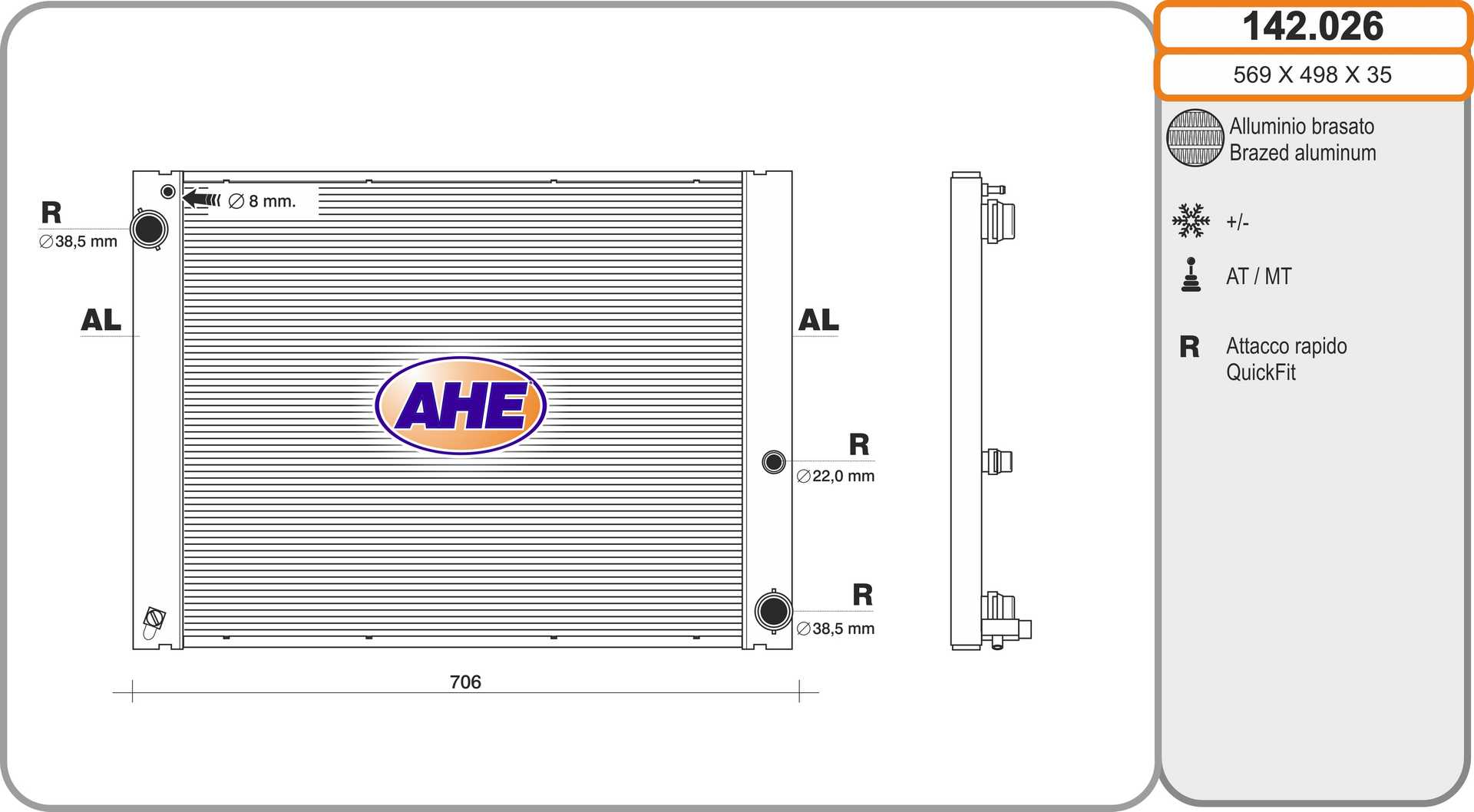 AHE 142.026 Radiatore,...