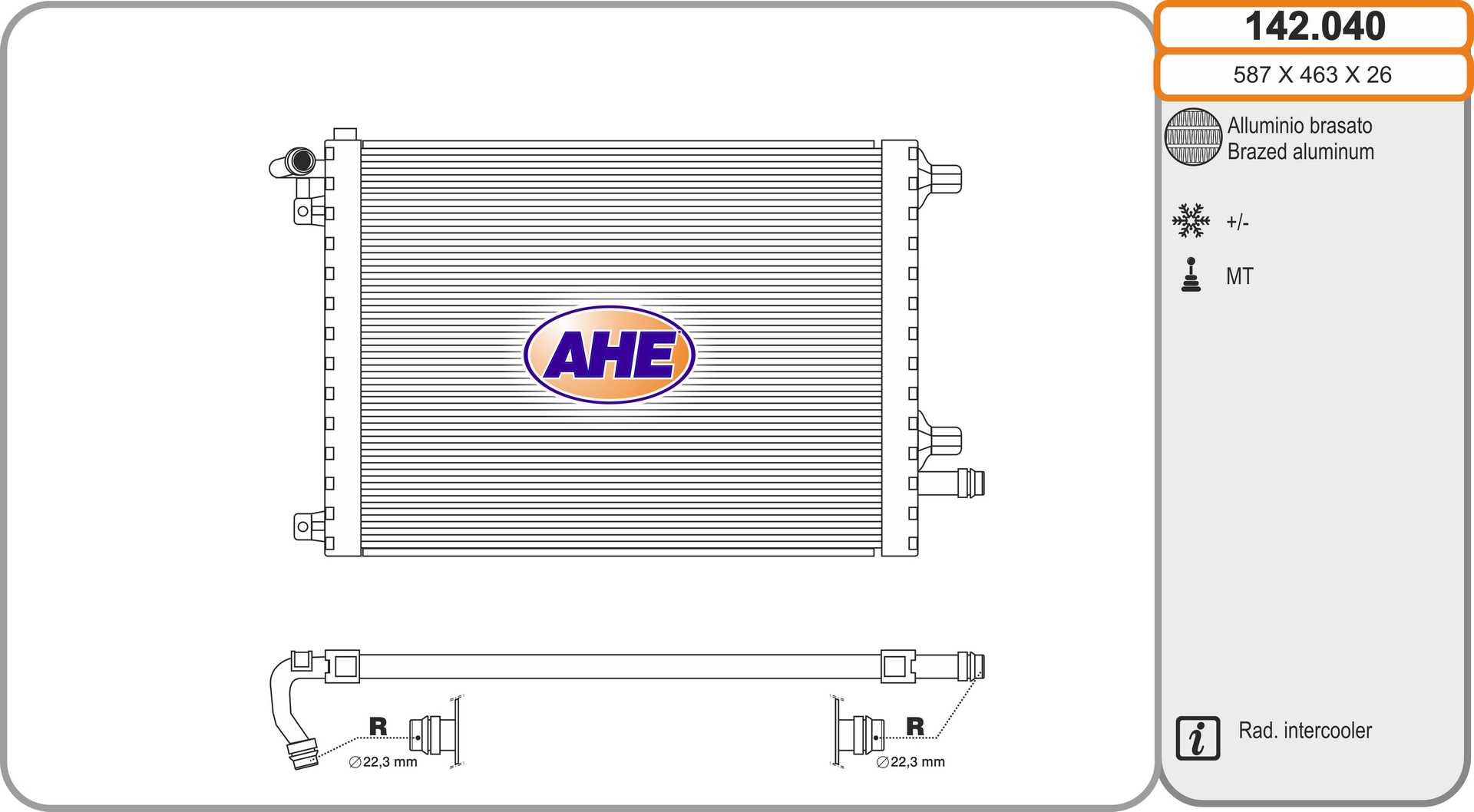 AHE 142.040 Radiatore,...