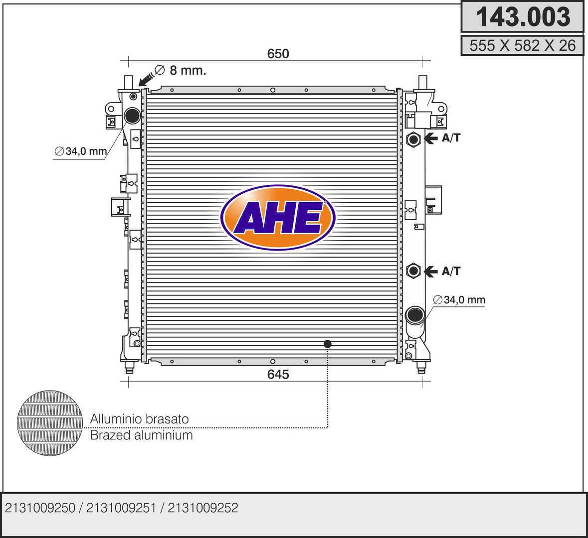 AHE 143.003 Radiatore,...