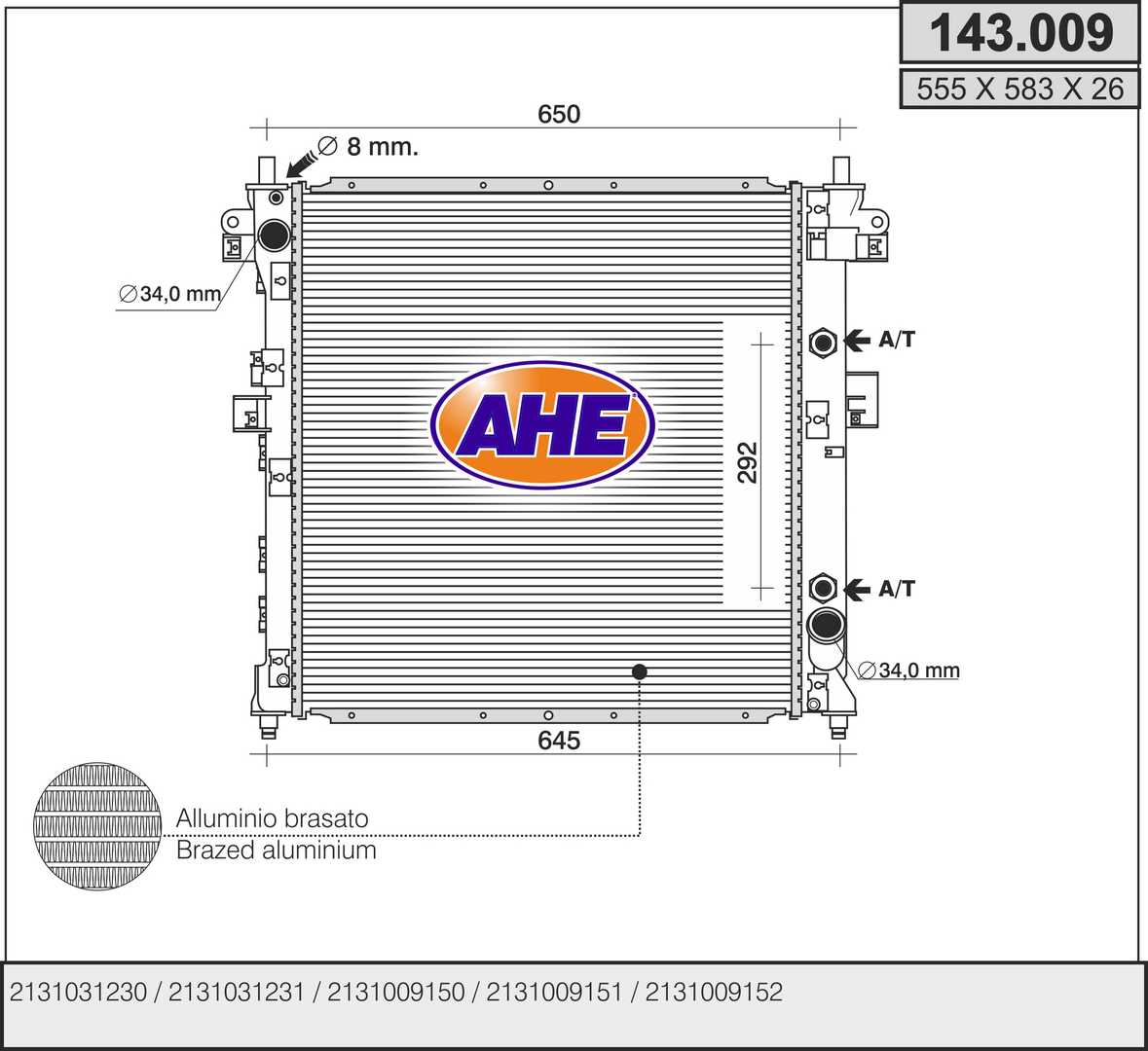 AHE 143.009 Radiatore,...