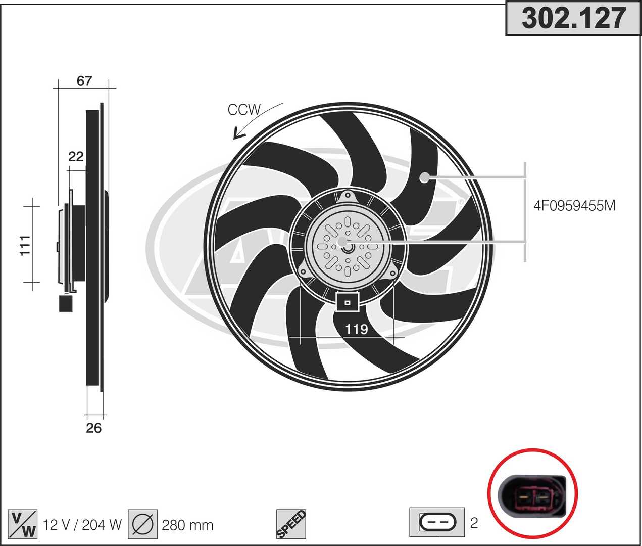 AHE 302.127 Ventola,...