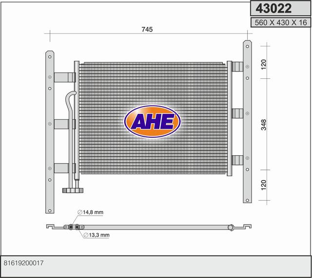 AHE 43022 Condensatore,...