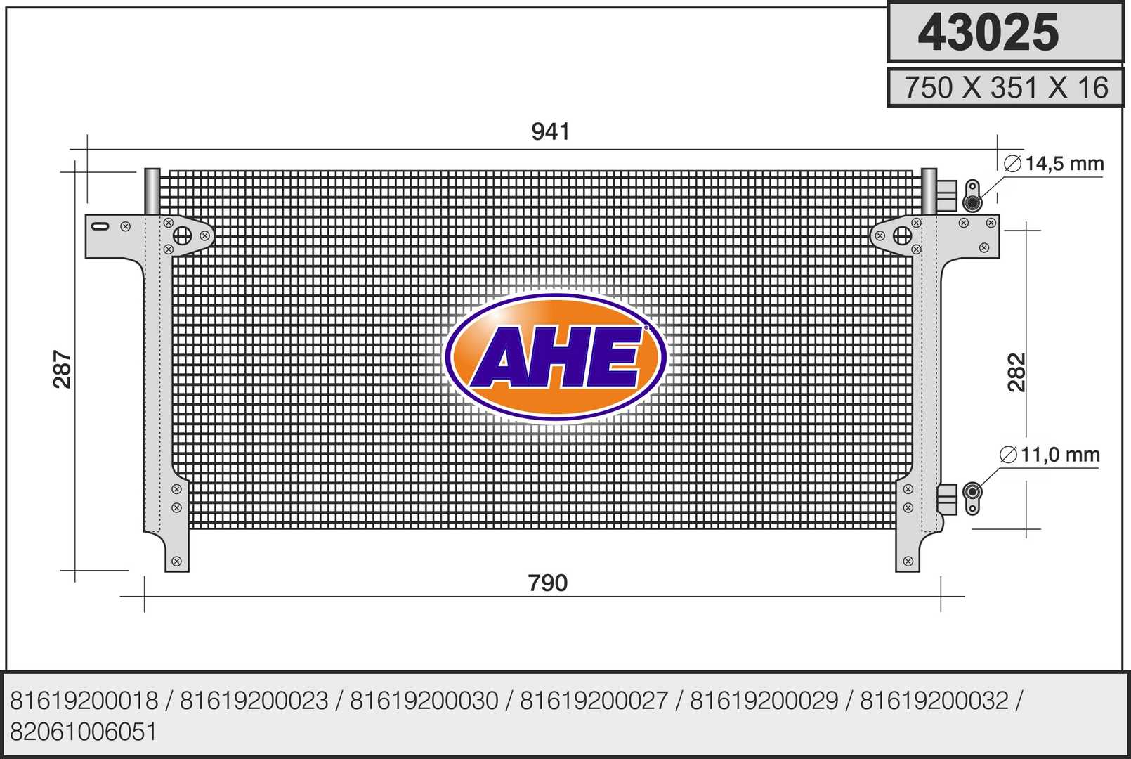 AHE 43025 Condensatore,...
