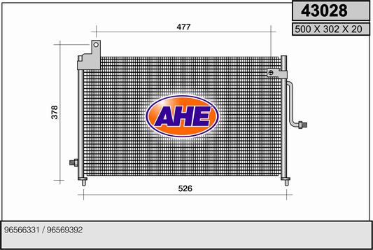 AHE 43028 Condensatore,...