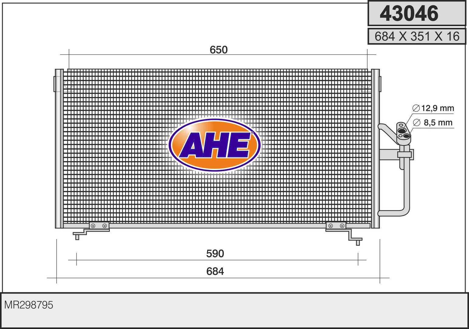 AHE 43046 Condensatore,...