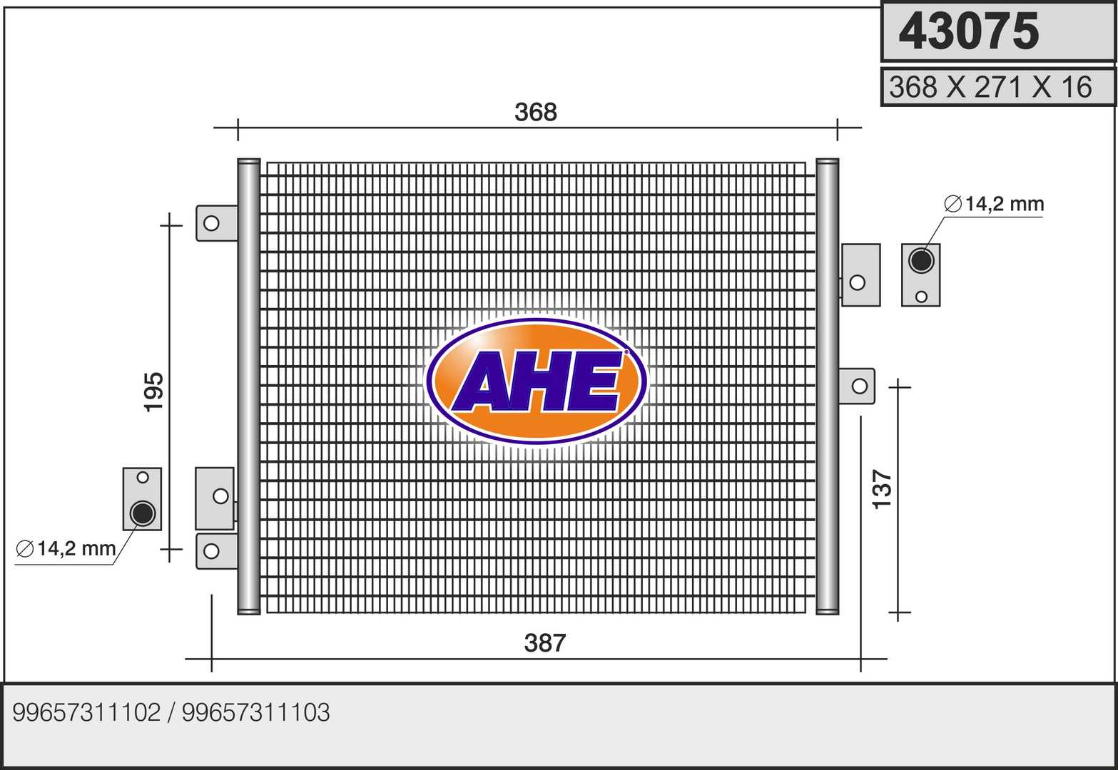AHE 43075 Condensatore,...