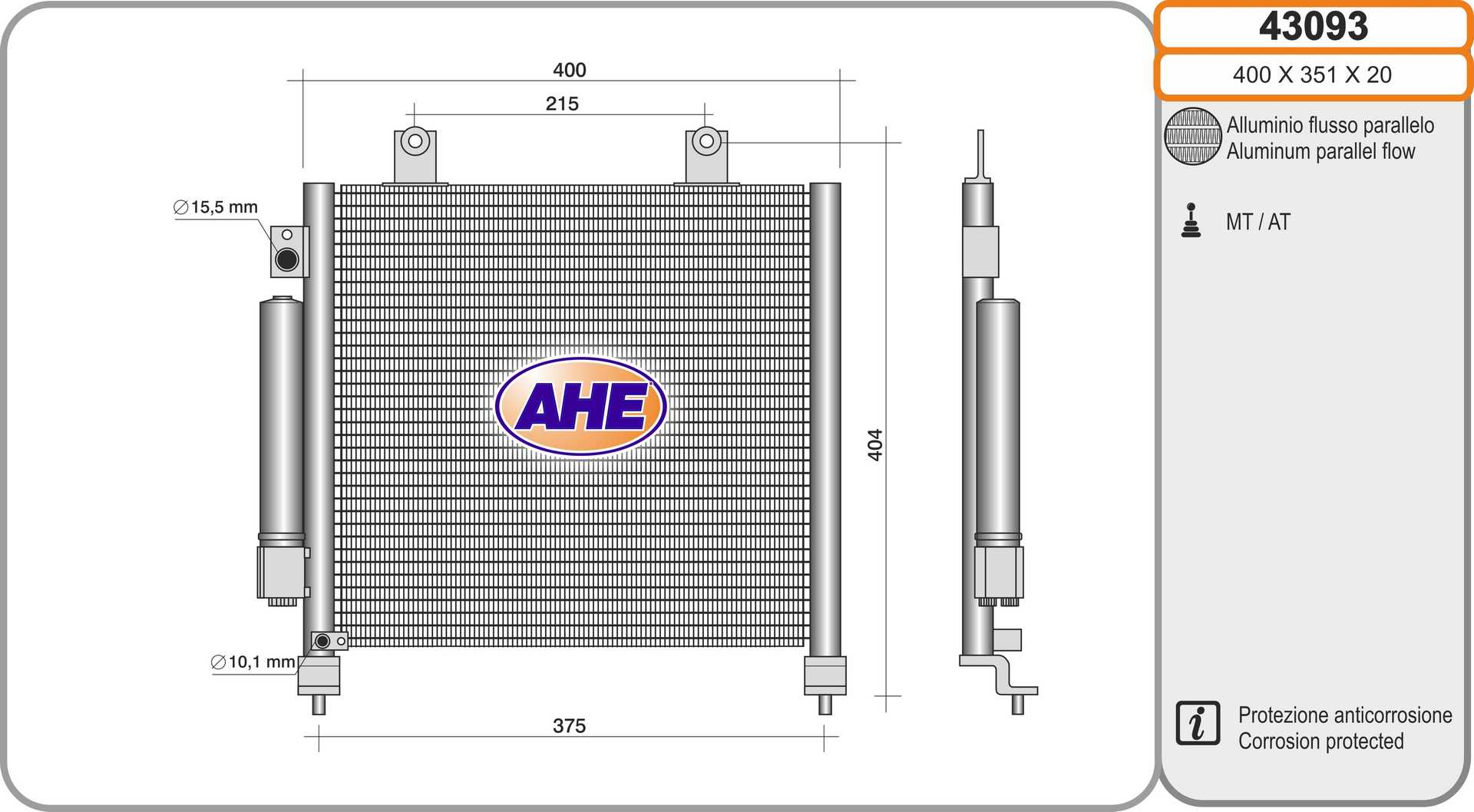 AHE 43093 Condensatore,...