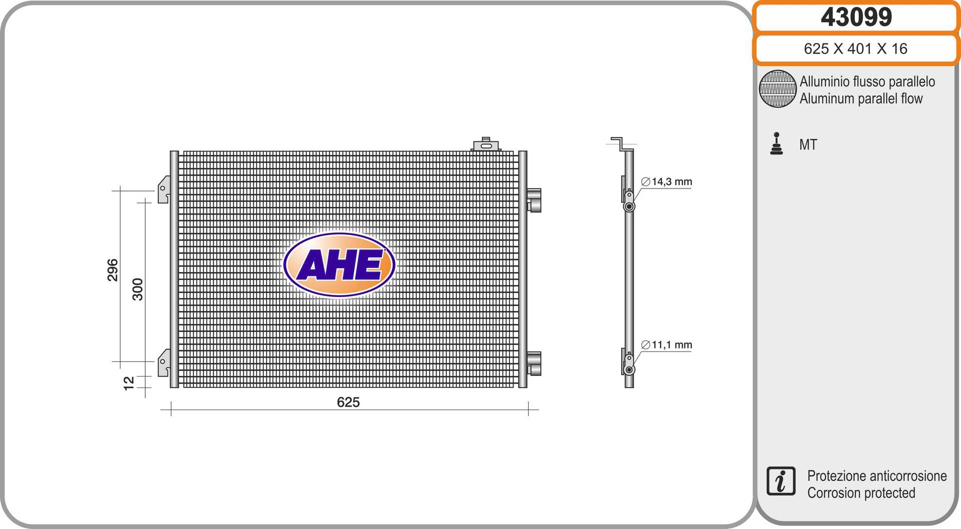 AHE 43099 Condensatore,...