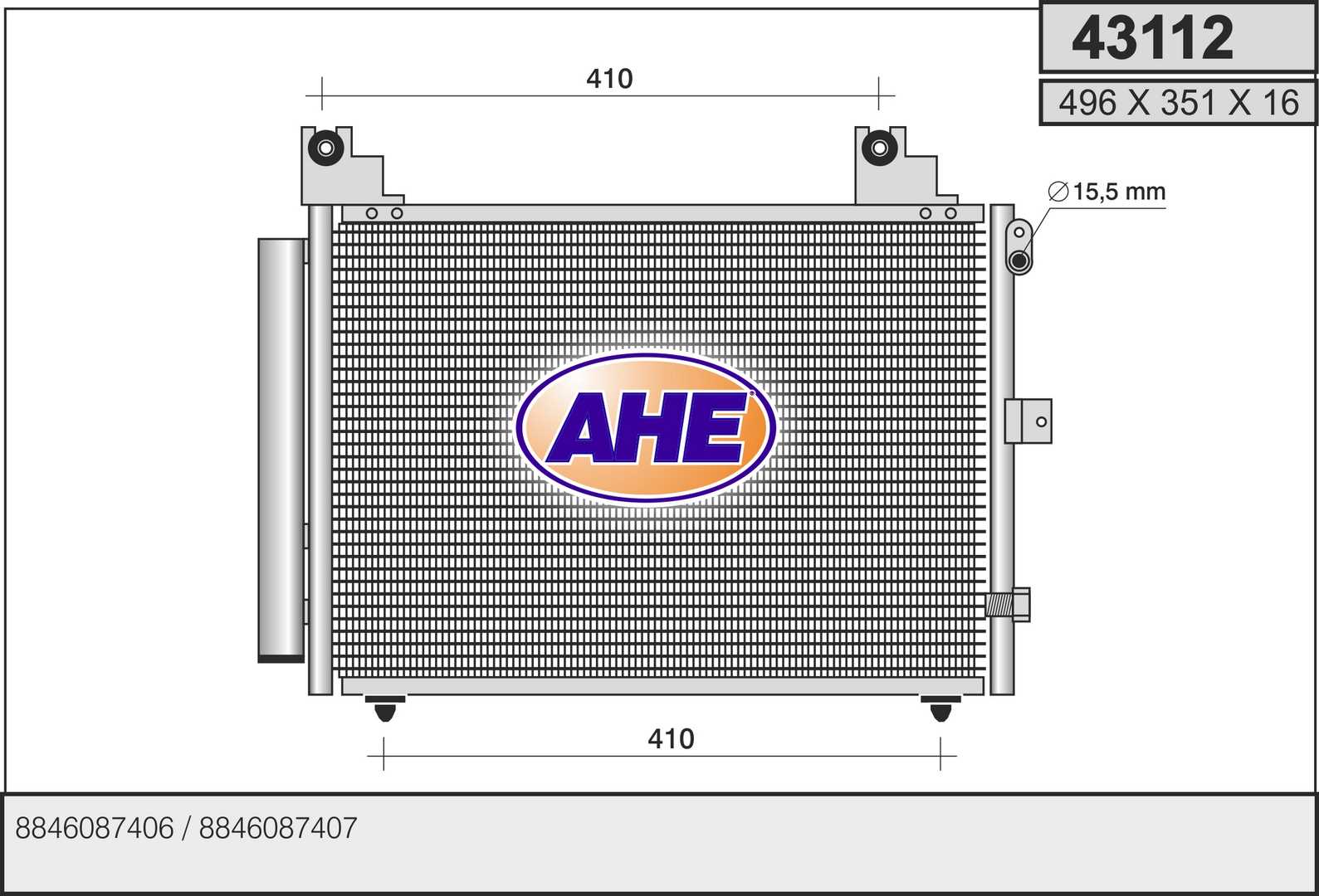 AHE 43112 Condensatore,...