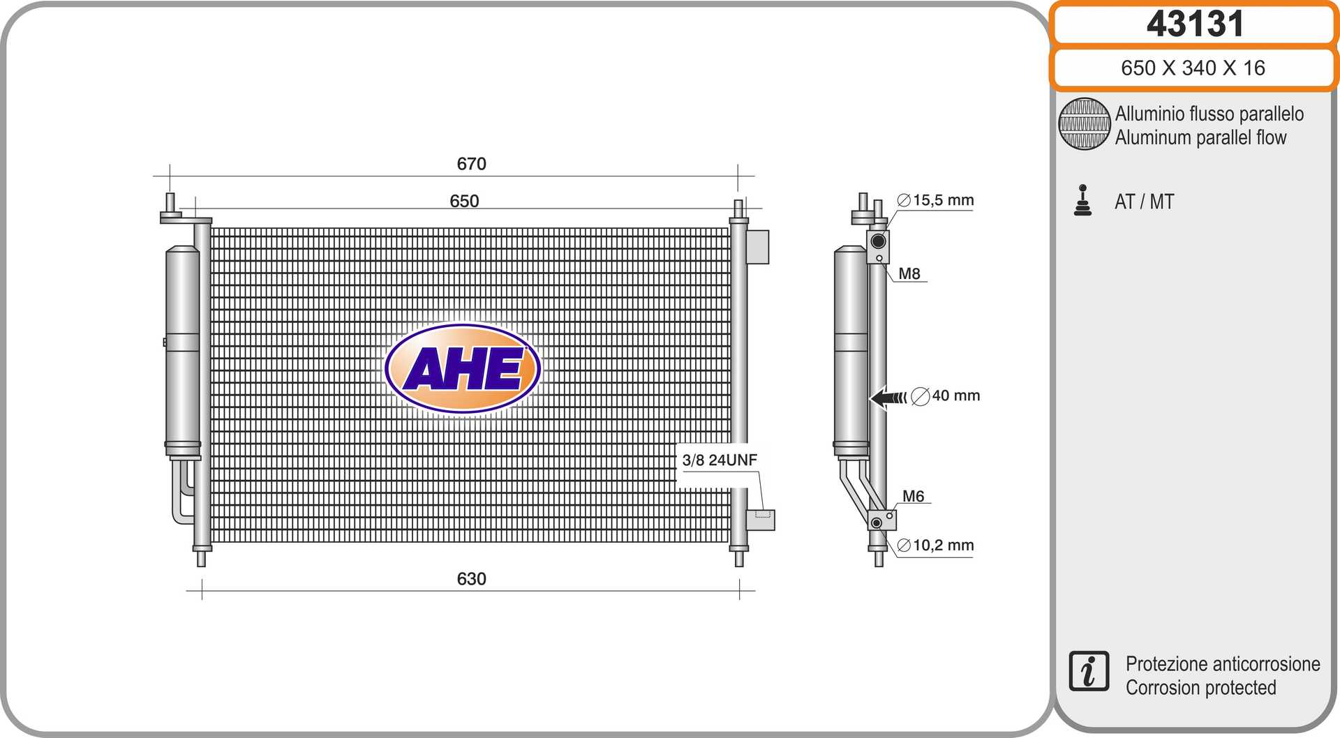 AHE 43131 Condensatore,...