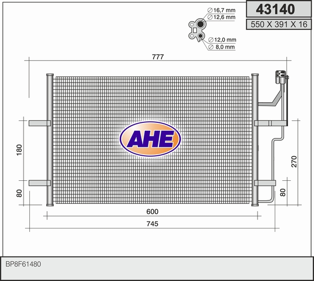 AHE 43140 Condensatore,...