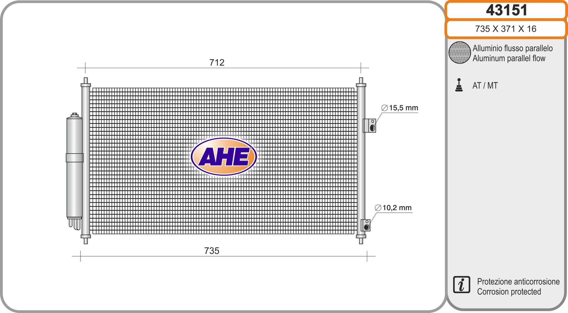 AHE 43151 Condensatore,...