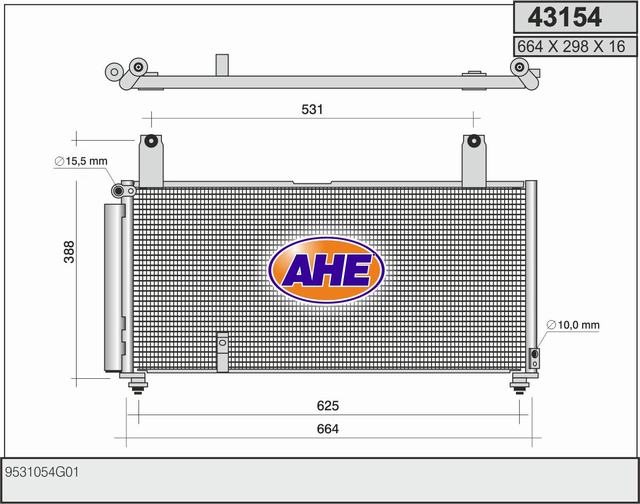 AHE 43154 Condensatore,...