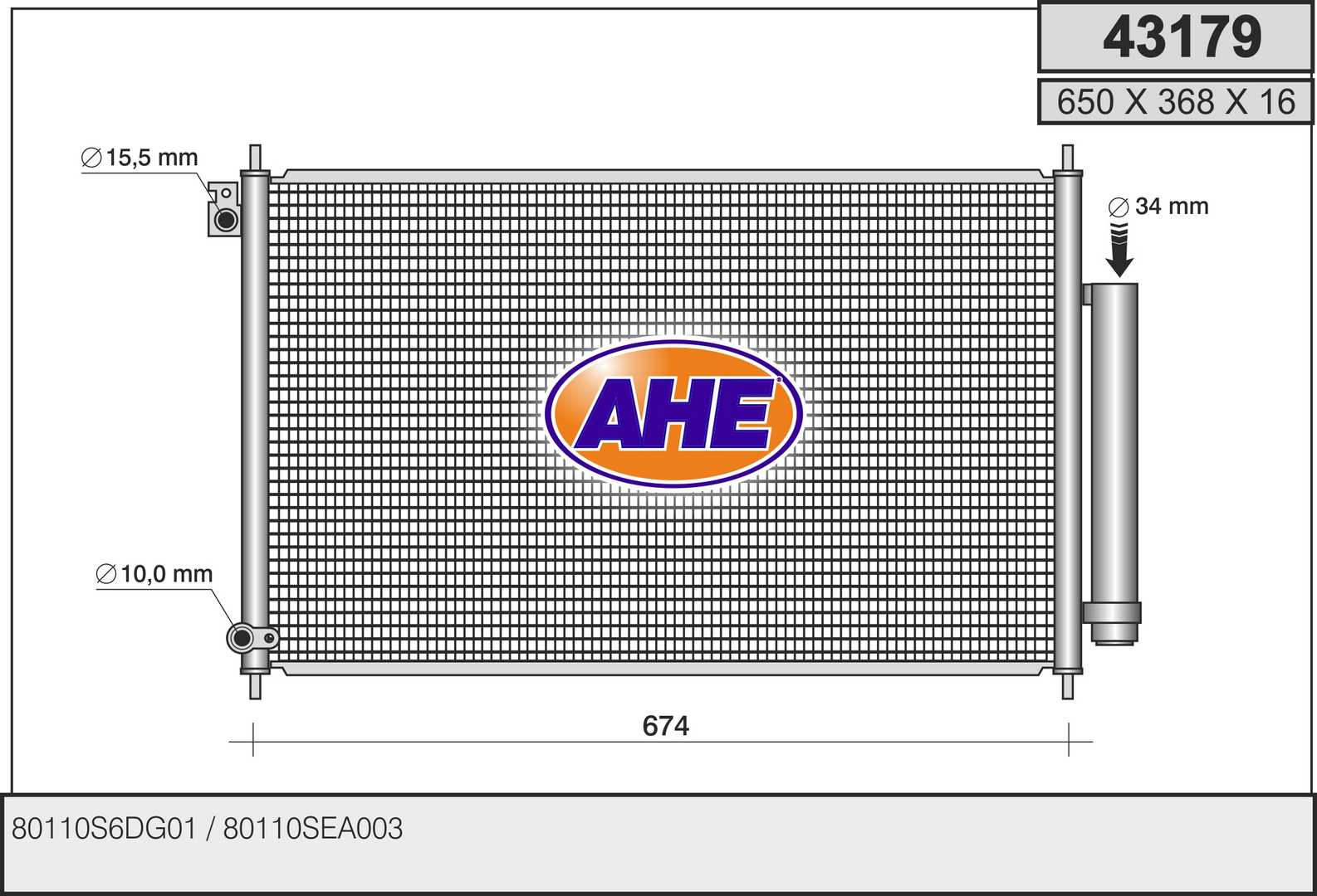 AHE 43179 Condensatore,...