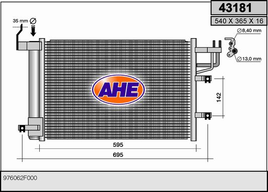 AHE 43181 Condensatore,...