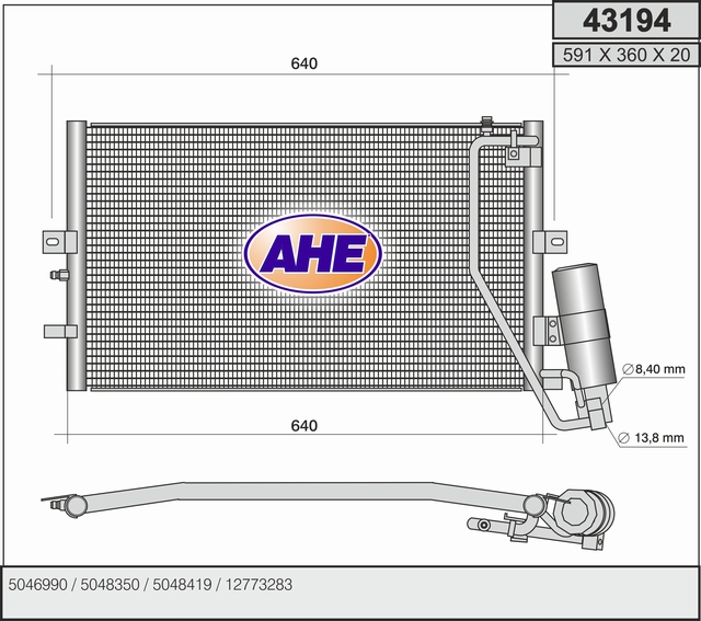 AHE 43194 Condensatore,...