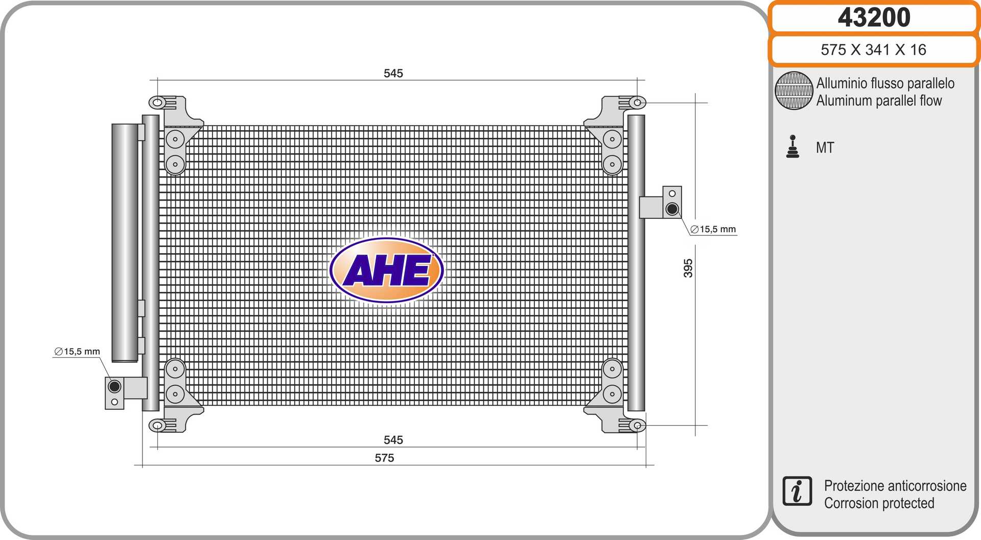 AHE 43200 Condensatore,...