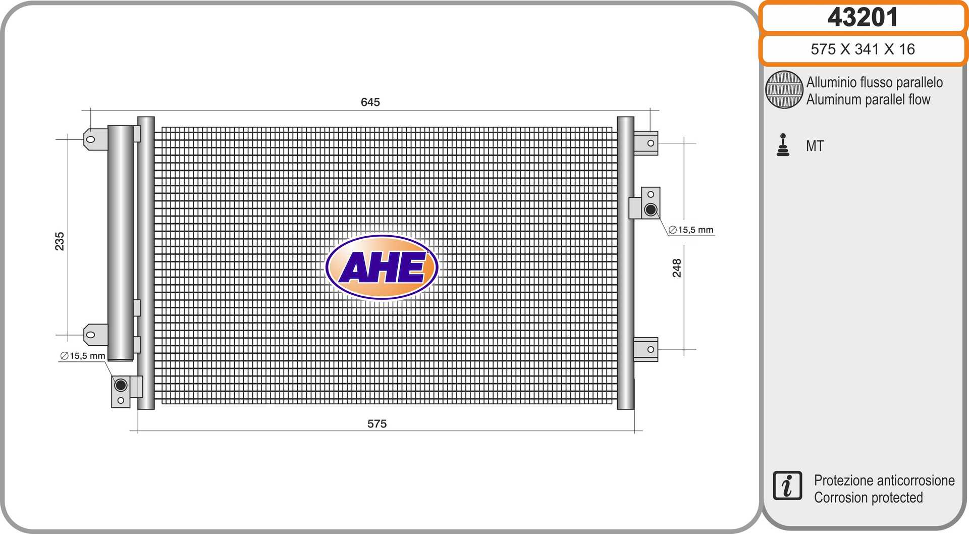 AHE 43201 Condensatore,...