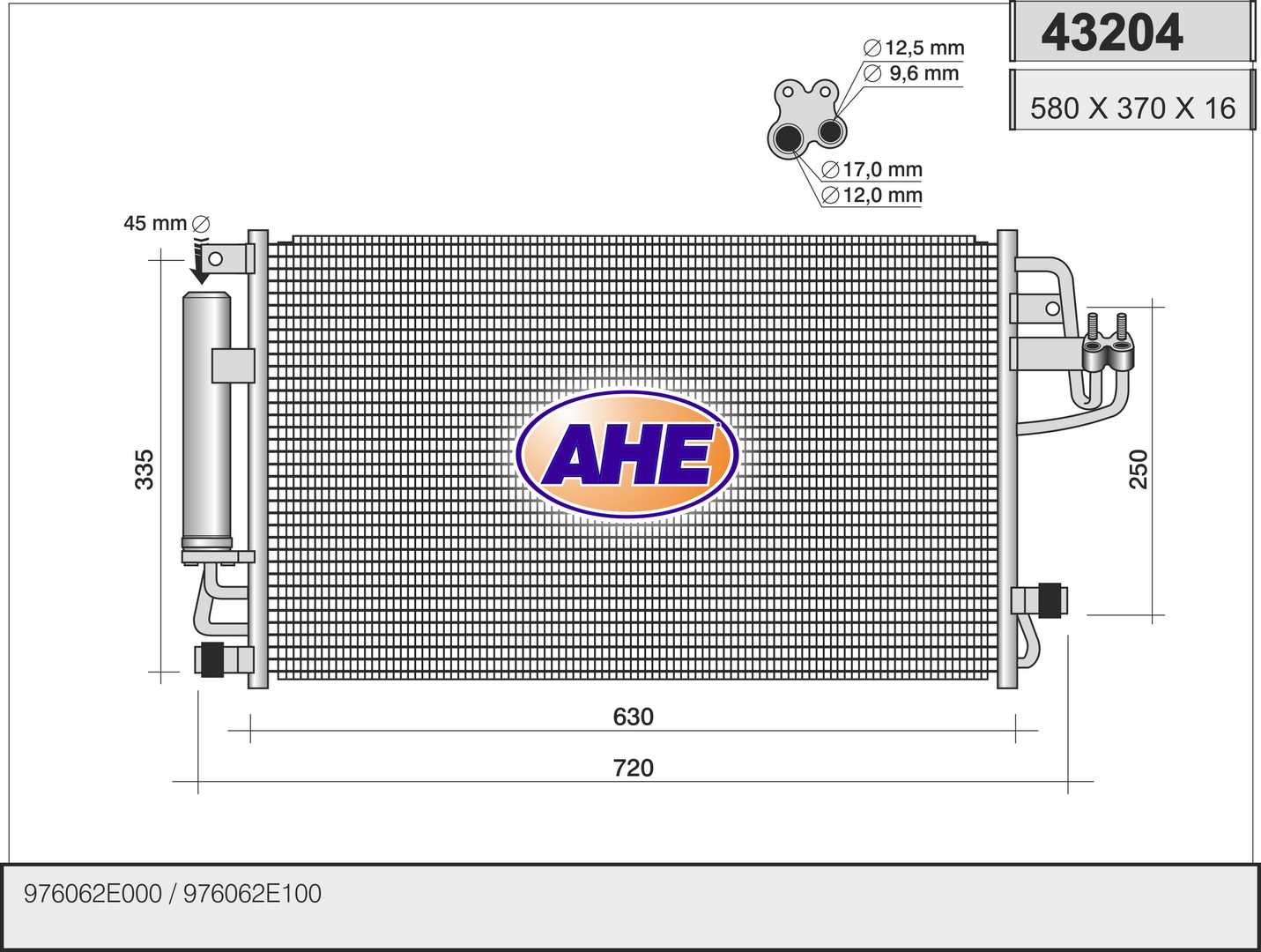 AHE 43204 Condensatore,...