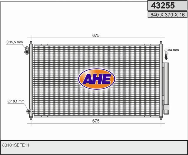 AHE 43255 Condensatore,...