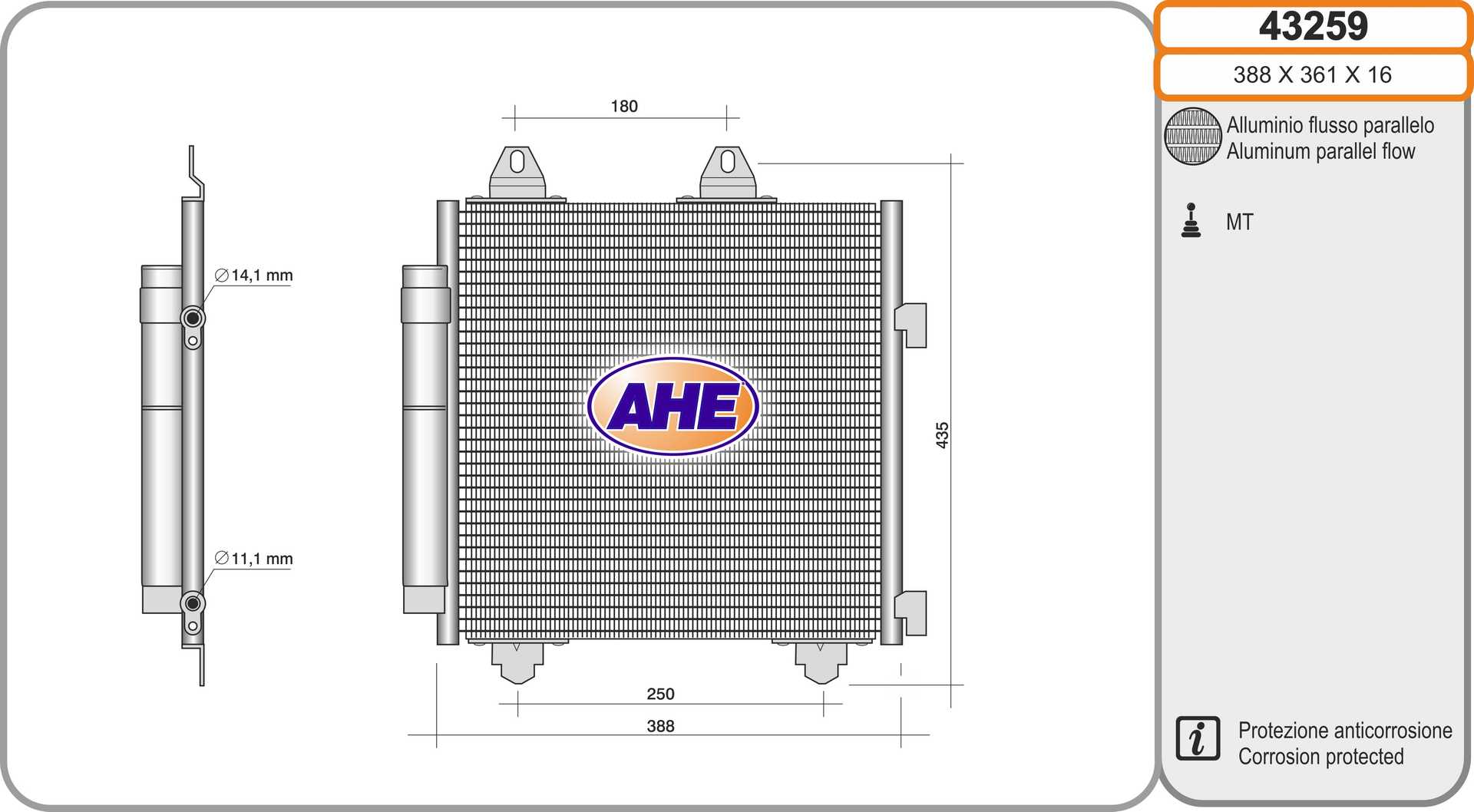 AHE 43259 Condensatore,...