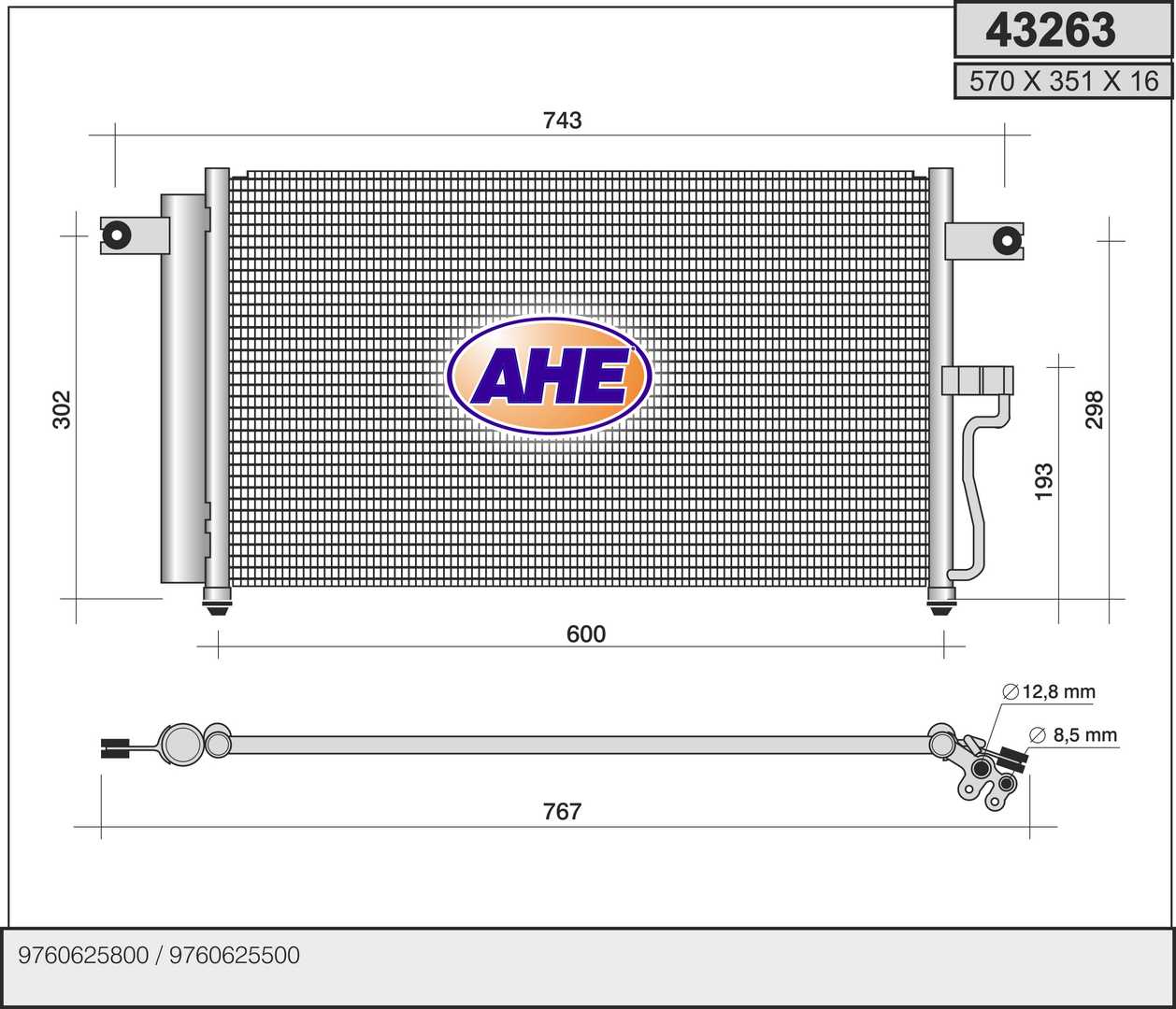 AHE 43263 Condensatore,...