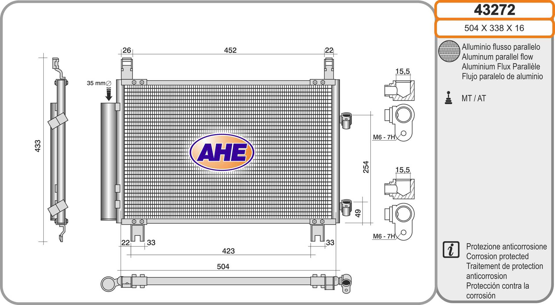AHE 43272 Condensatore,...