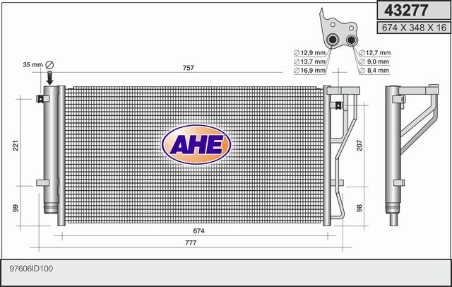 AHE 43277 Condensatore,...