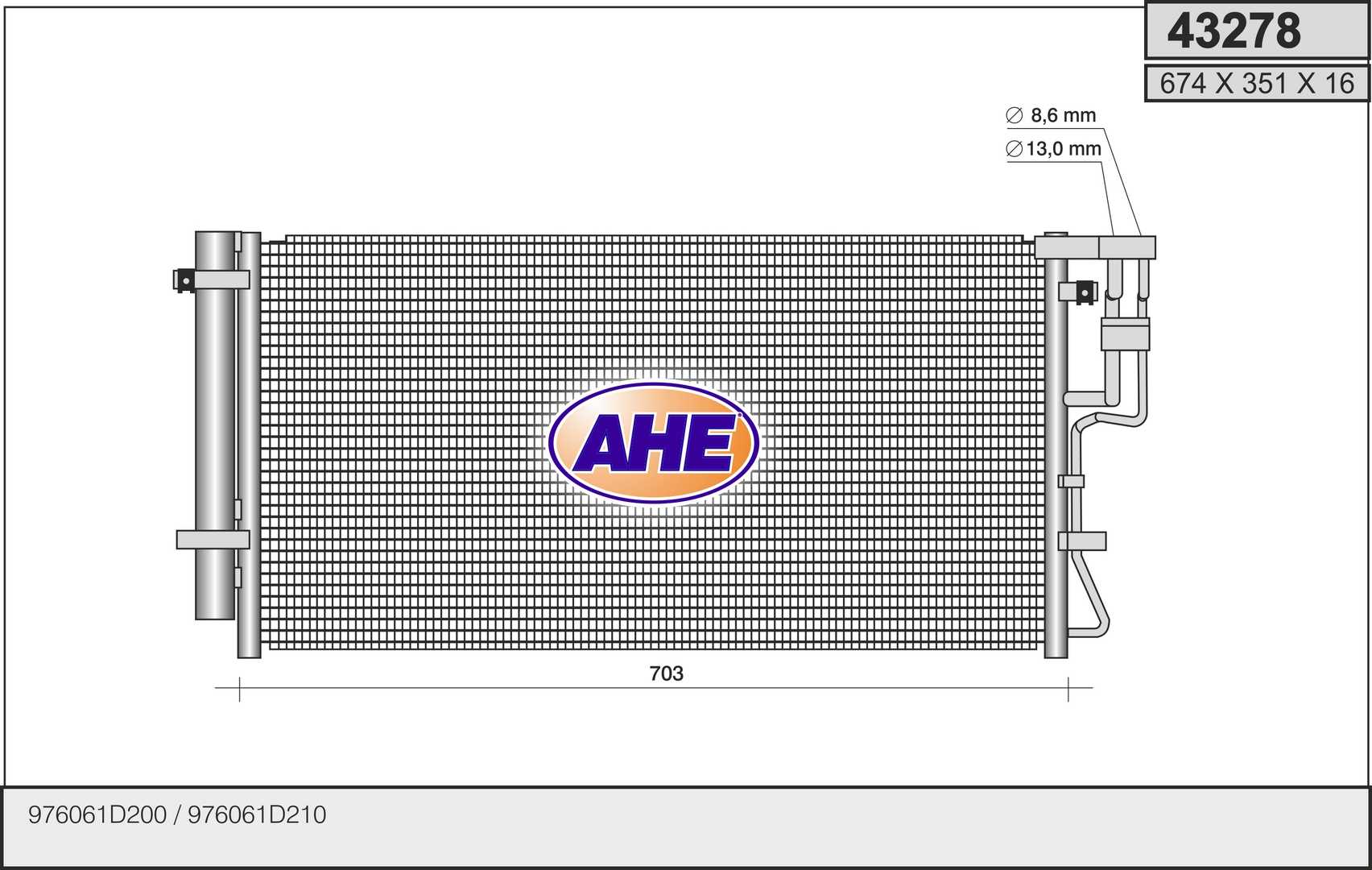 AHE 43278 Condensatore,...