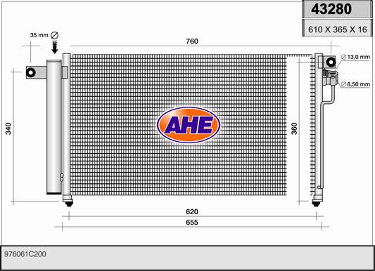 AHE 43280 Condensatore,...