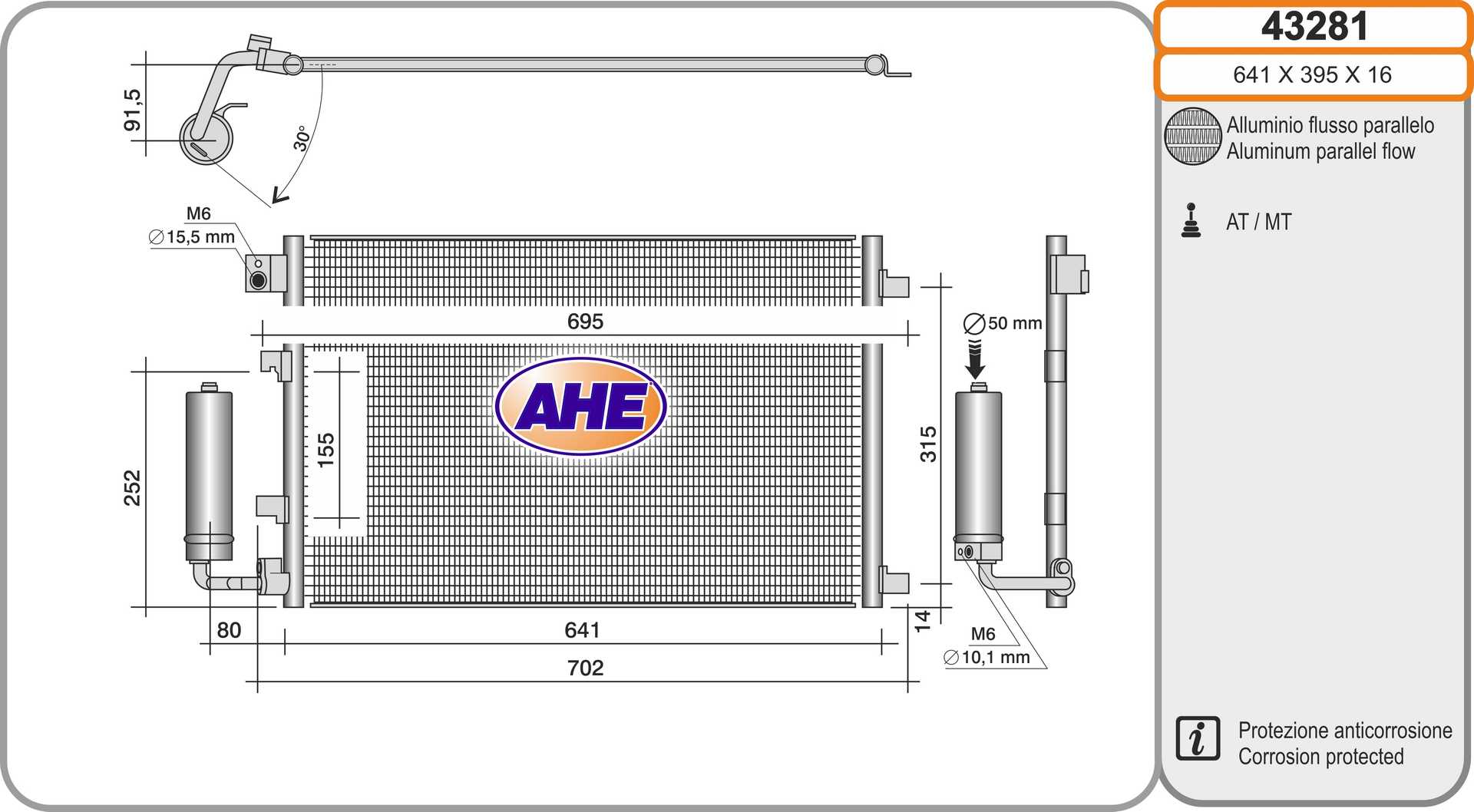 AHE 43281 Condensatore,...
