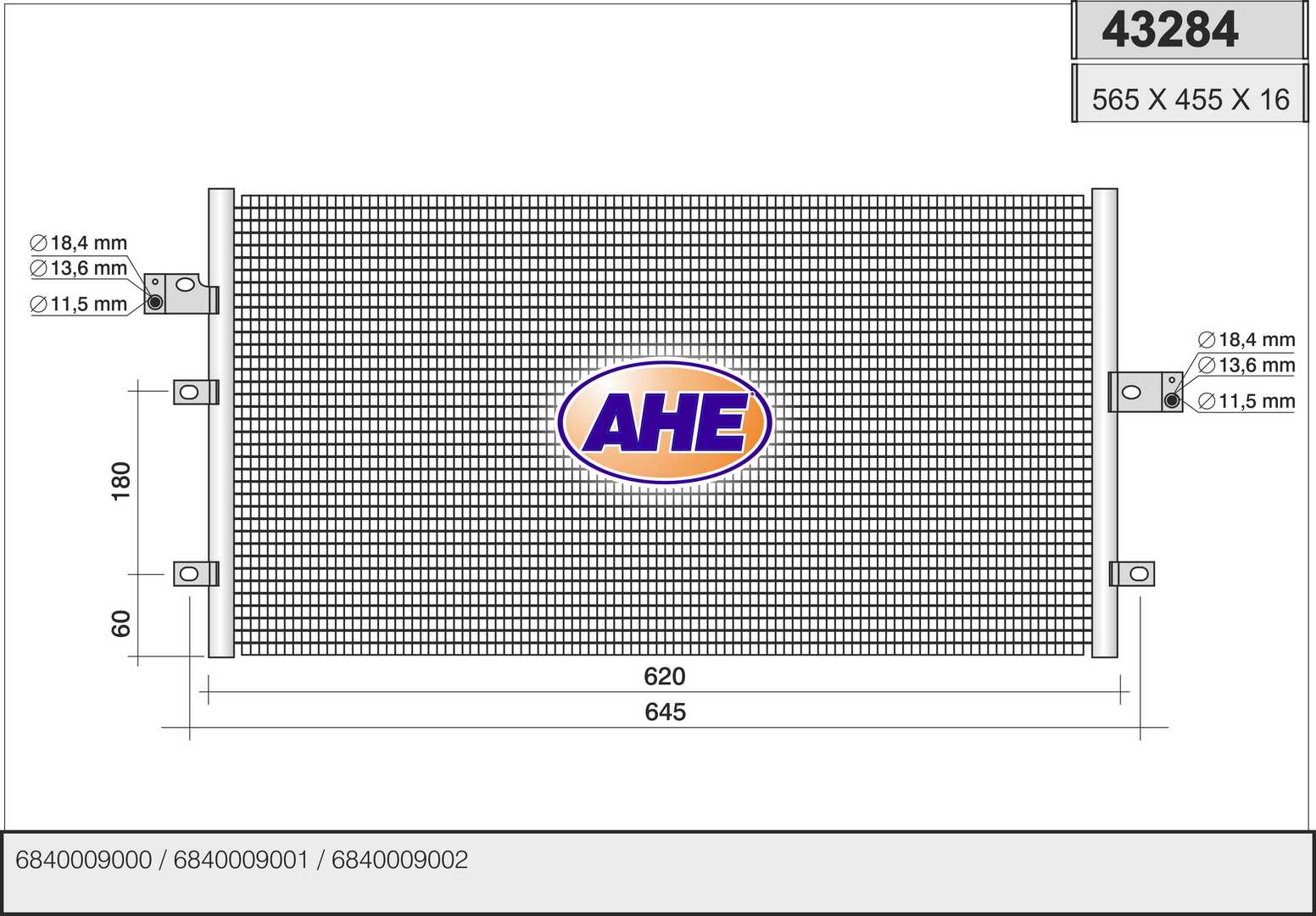 AHE 43284 Condensatore,...