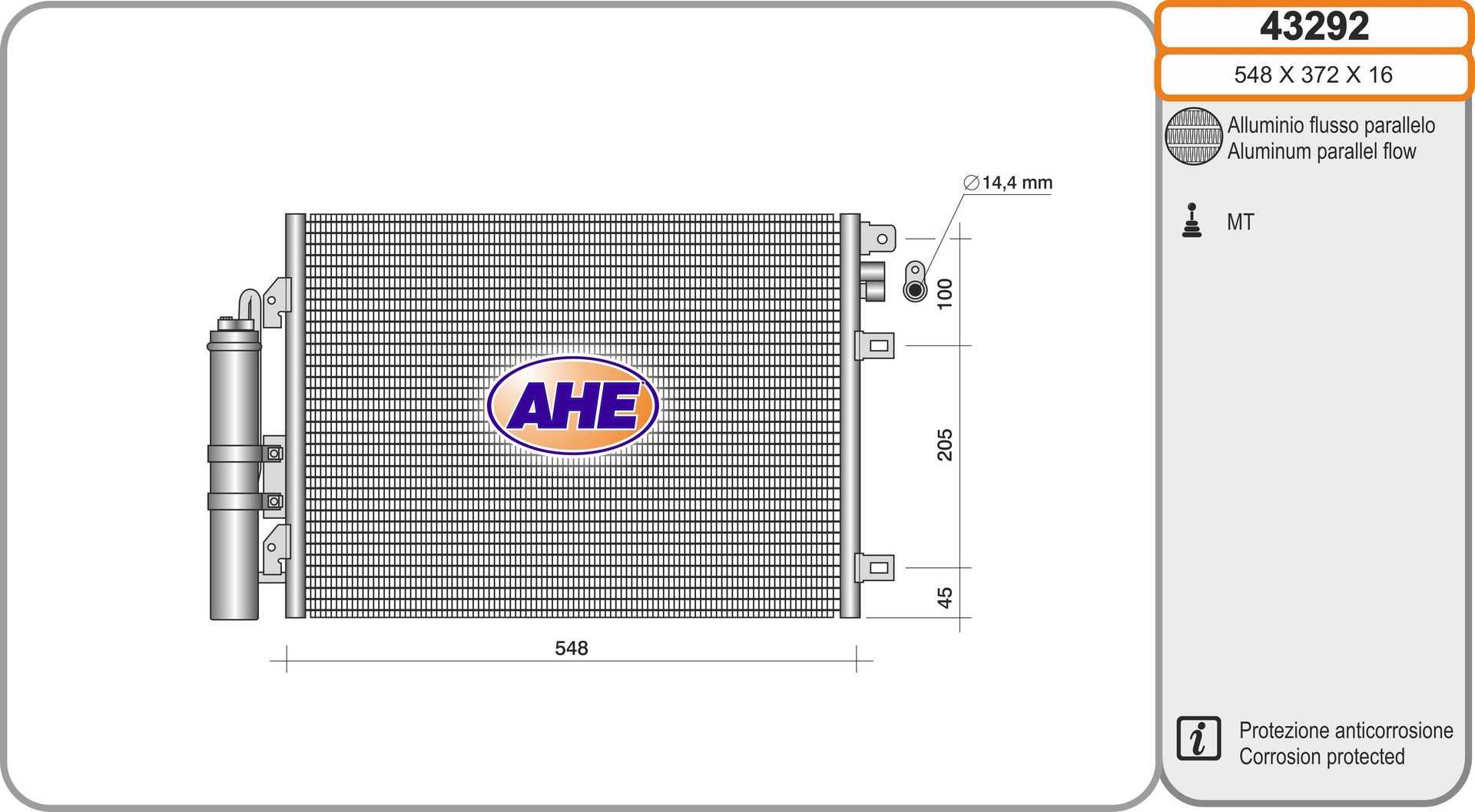 AHE 43292 Condensatore,...