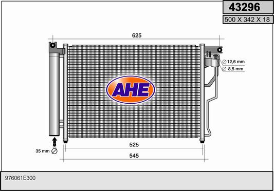 AHE 43296 Condensatore,...