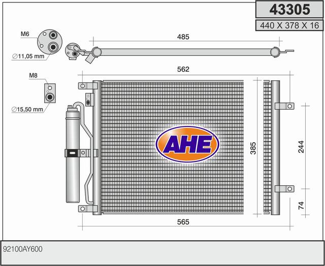 AHE 43305 Condensatore,...