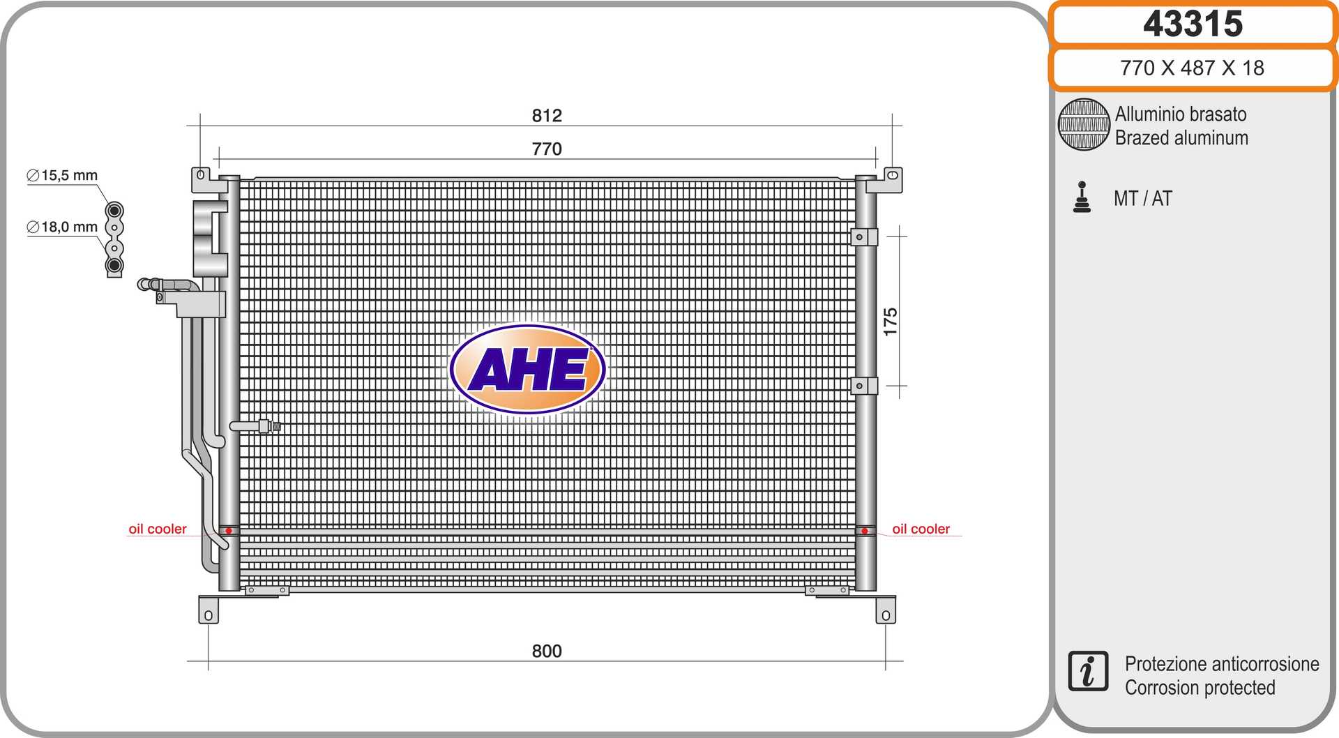 AHE 43315 Condensatore,...