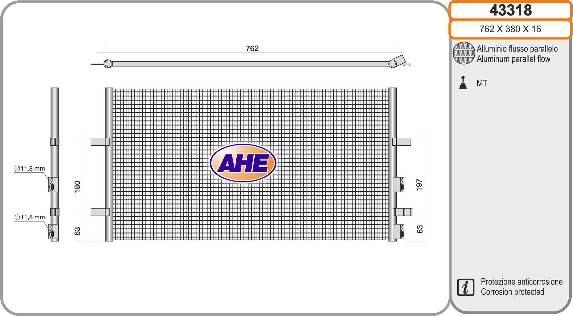 AHE 43318 Condensatore,...