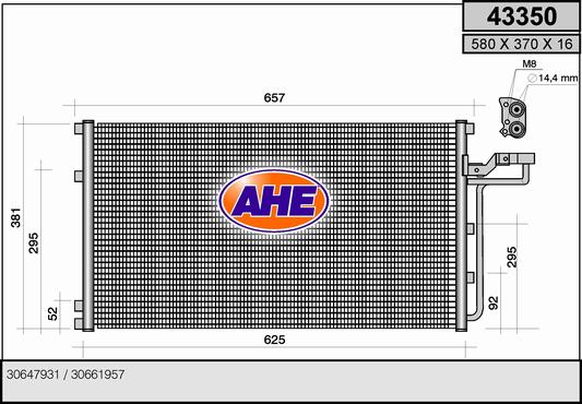 AHE 43350 Condensatore,...