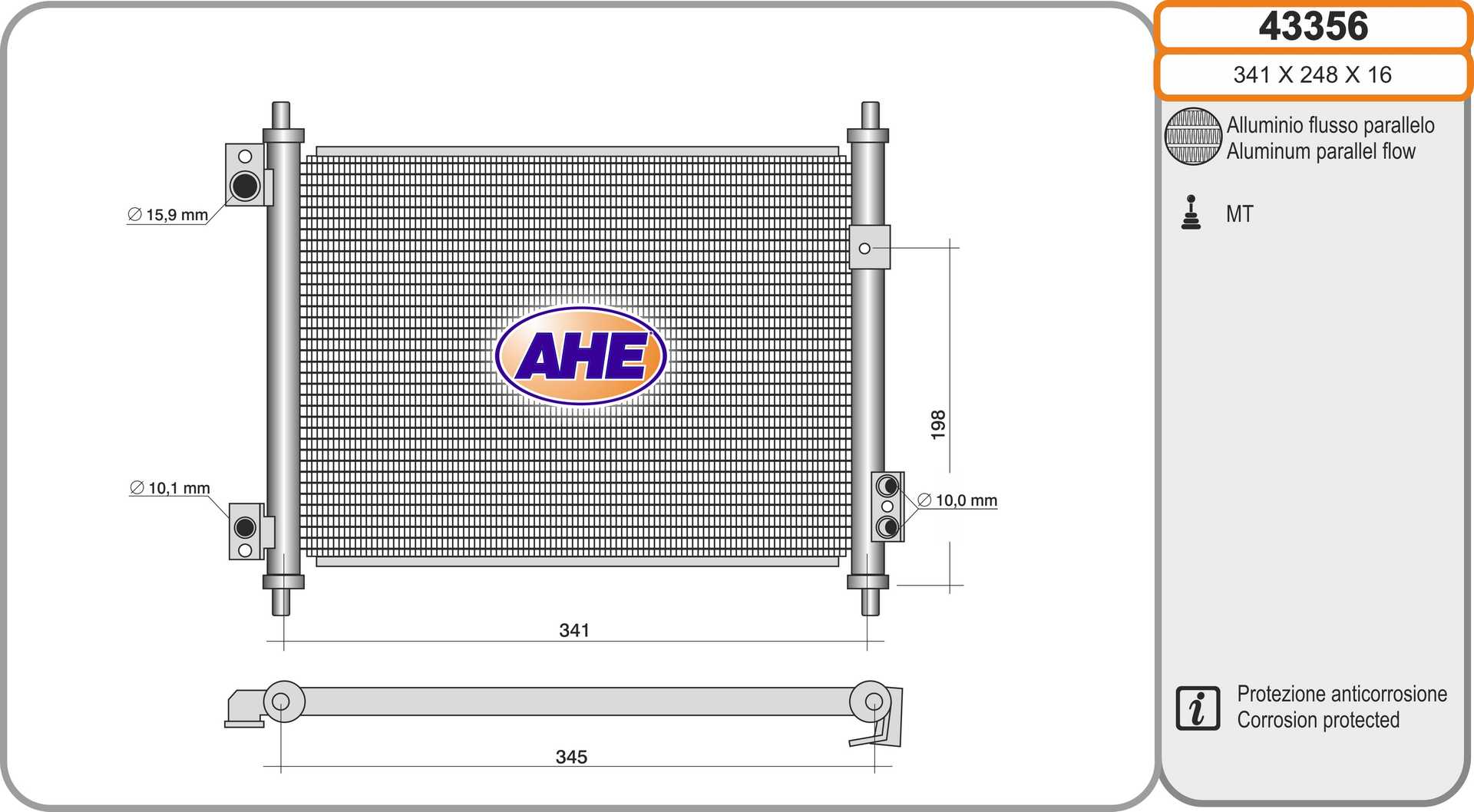 AHE 43356 Condensatore,...