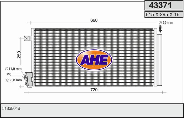 AHE 43371 Condensatore,...