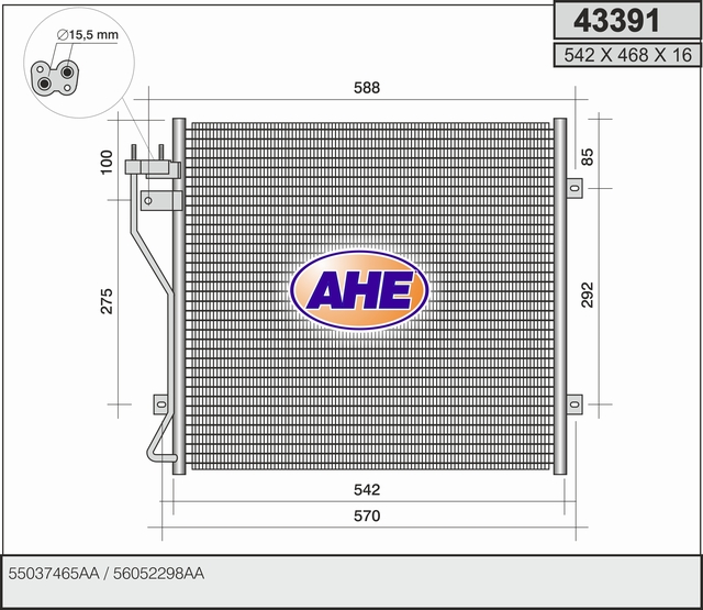 AHE 43391 Condensatore,...