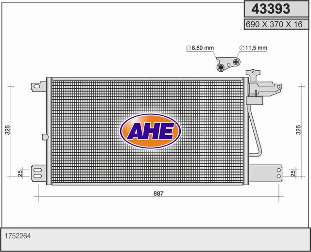 AHE 43393 Condensatore,...