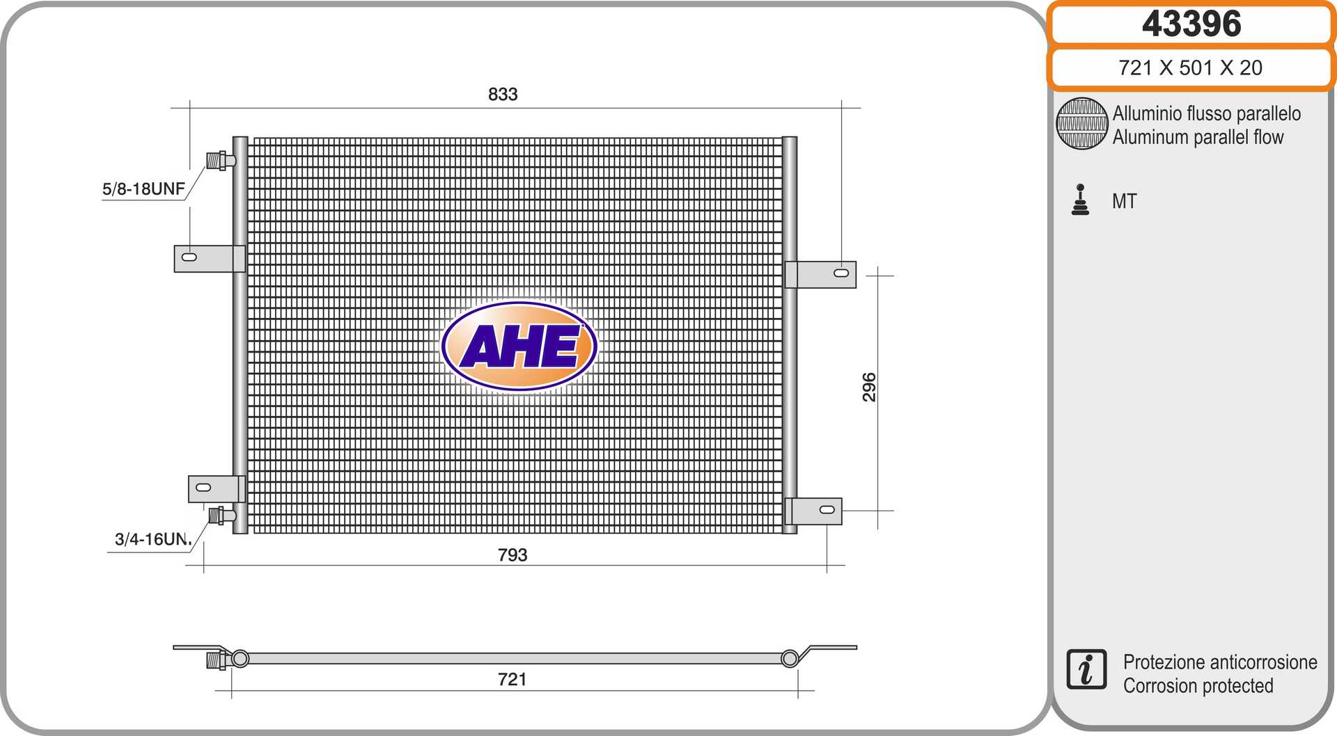AHE 43396 Condensatore,...