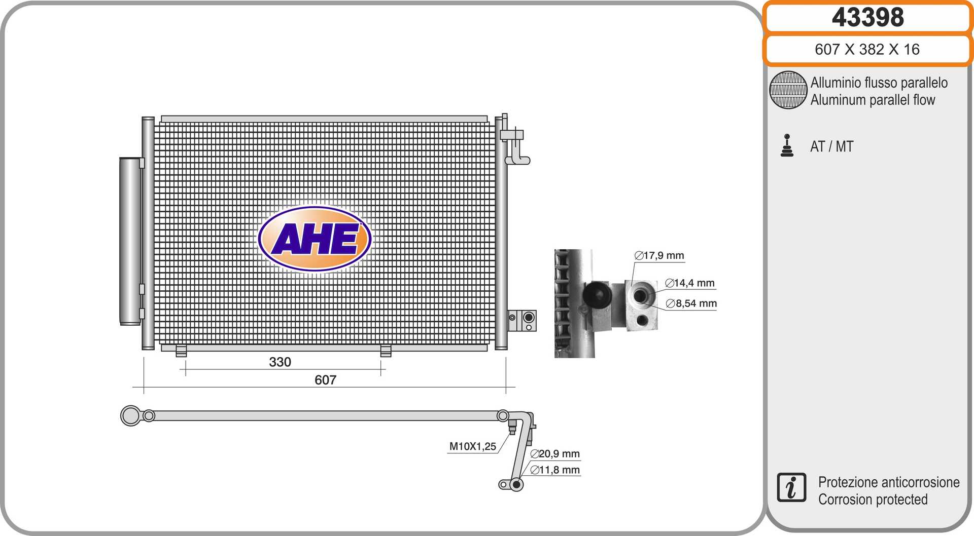 AHE 43398 Condensatore,...