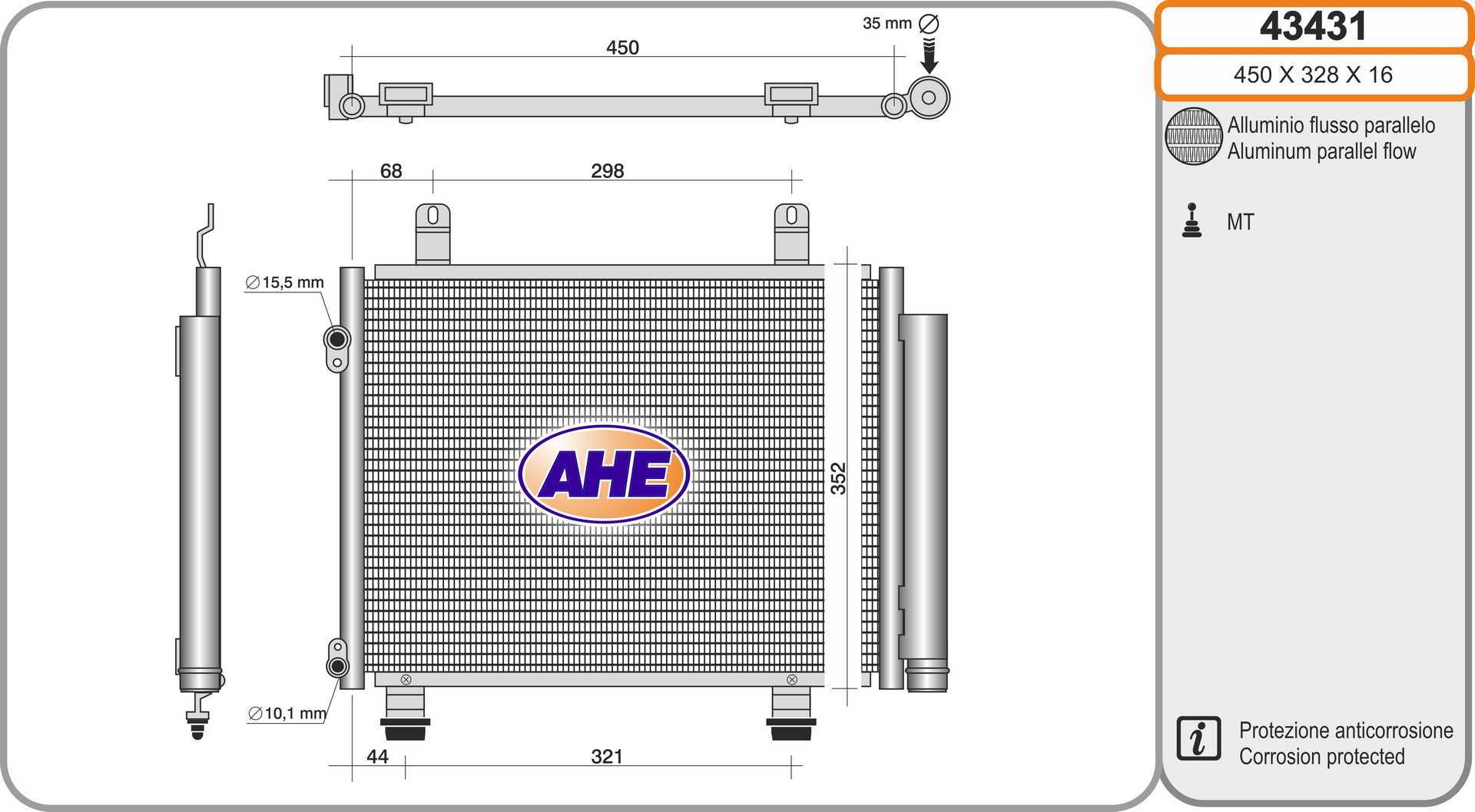 AHE 43431 Condensatore,...