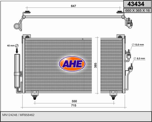 AHE 43434 Condensatore,...