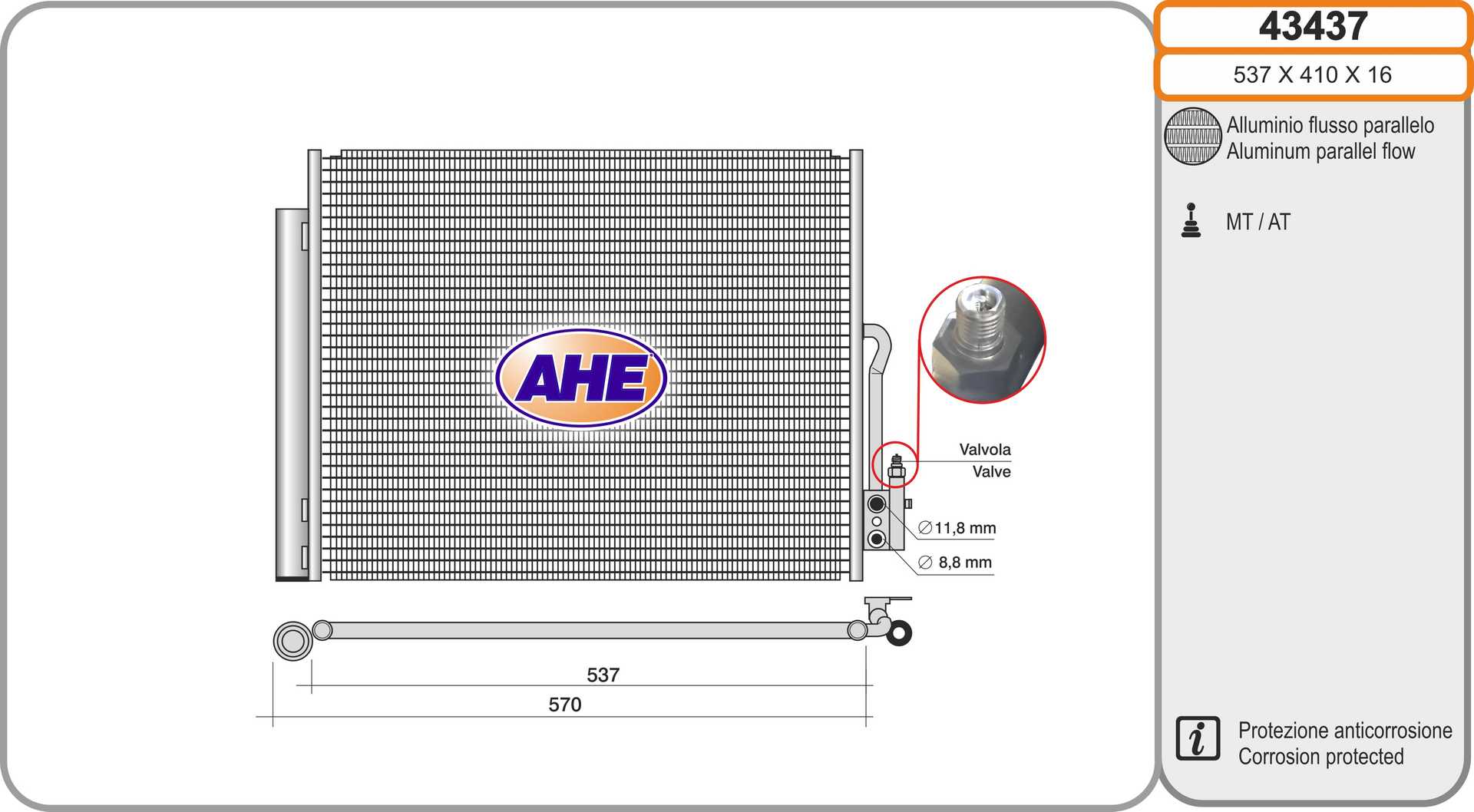 AHE 43437 Condensatore,...