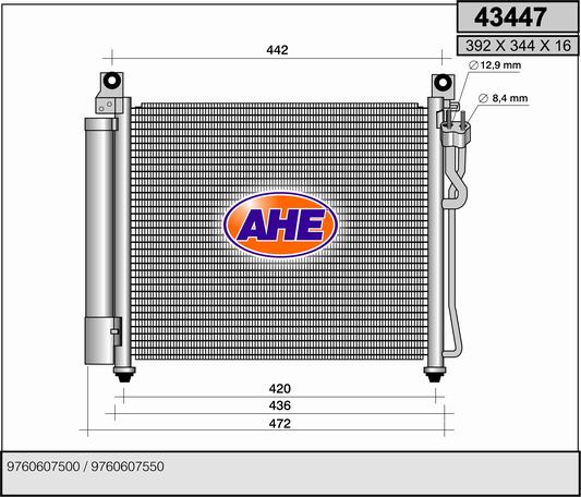AHE 43447 Condensatore,...