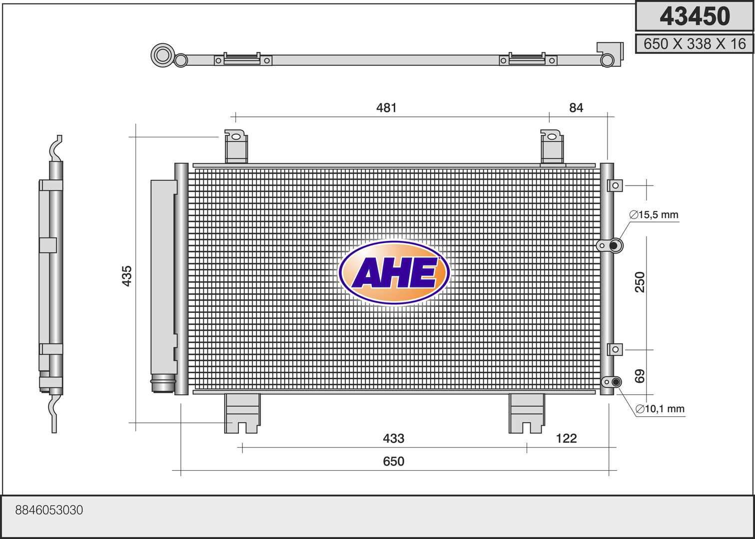 AHE 43450 Condensatore,...